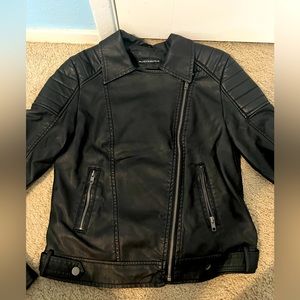 Black brandy Melville leather jacket